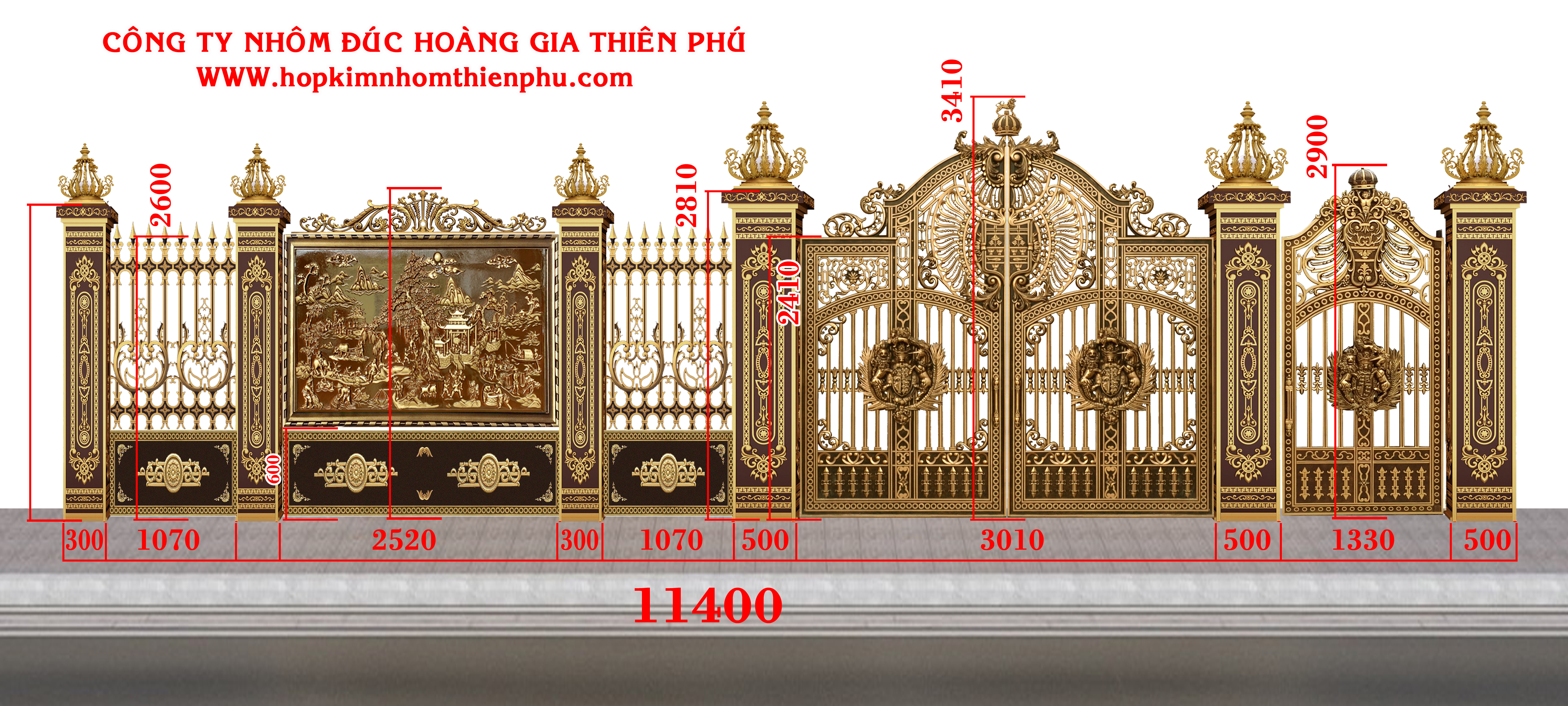 Đẳng cấp biệt thự với cổng nhôm đúc: Nâng tầm mặt tiền, bảo vệ an toàn