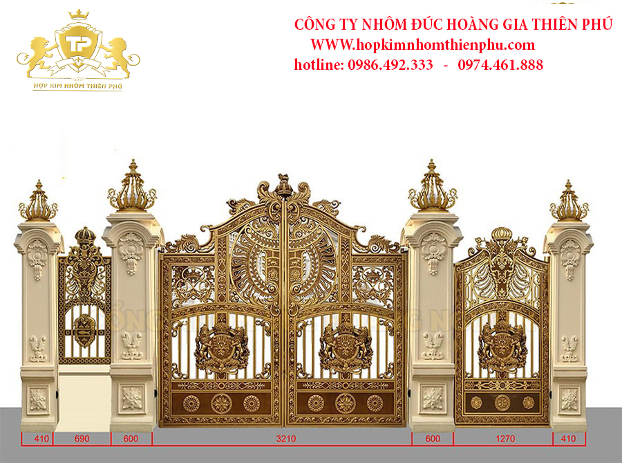 cổng nhôm đúc C 164